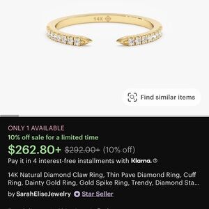 Sarah Elise claw ring